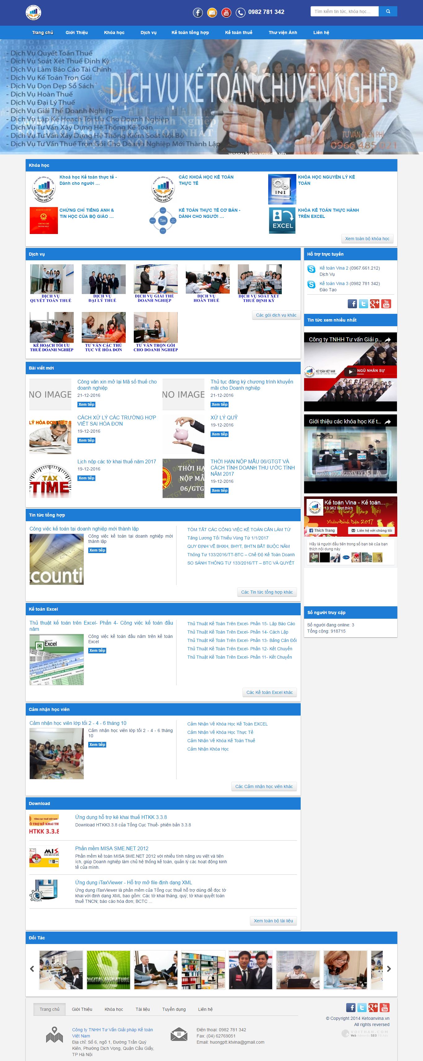 [ketoanhanoi] Thiết kế website kế toán vina đẹp, chuyên nghiệp chuẩn SEO